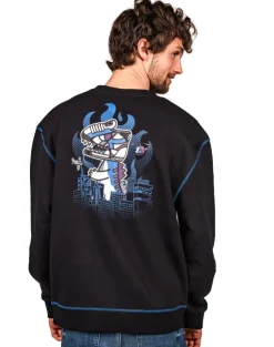 Flaming Kaiju Crewneck Sweatshirt