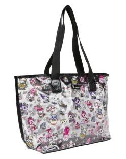 tokidoki x Kuromi & My Melody Garden Party Clear Zip Tote Bag